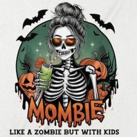 Funny Mom T-Shirt, Mombie T-Shirt, Mombie Mom Halloween T-Shirt - Picture 2 of 3